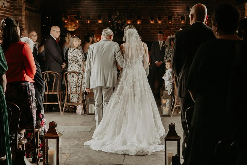 south wales and staffordshire wedding photography packages - Taylor Swift wedding songs - bridal entrance with dad